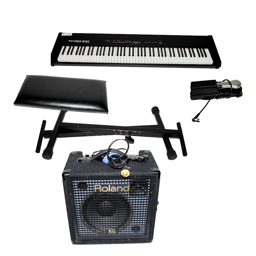 Roland RD-100 Electric Piano with Amplifier, Stand and Stool