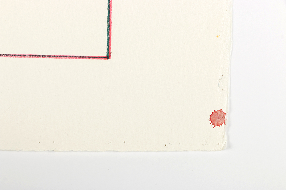 Ricardo Morin Watercolor and Wax Pencil on Paper "Triangulation 11"