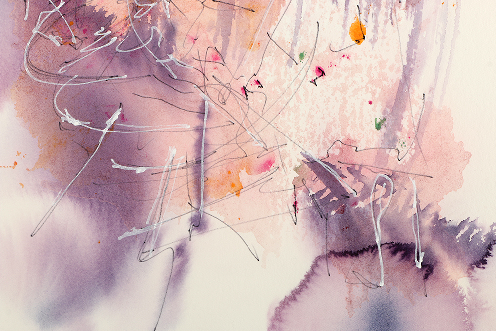 Ricardo Morin Watercolor and Ink Painting on Paper