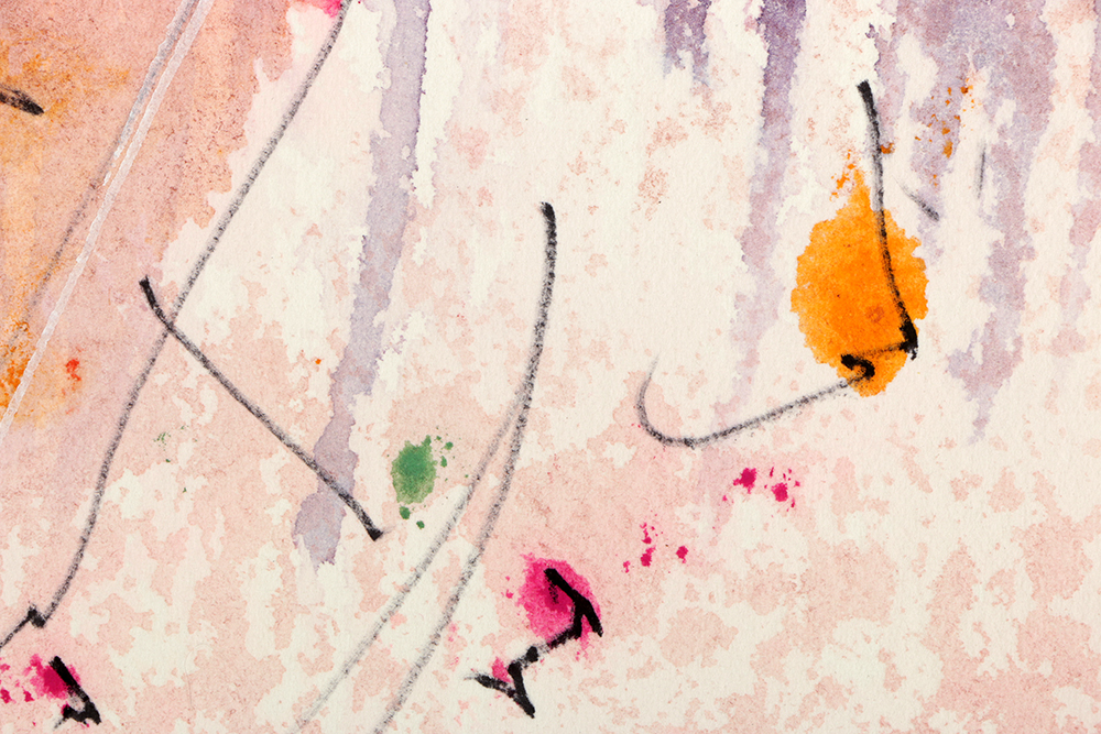 Ricardo Morin Watercolor and Ink Painting on Paper