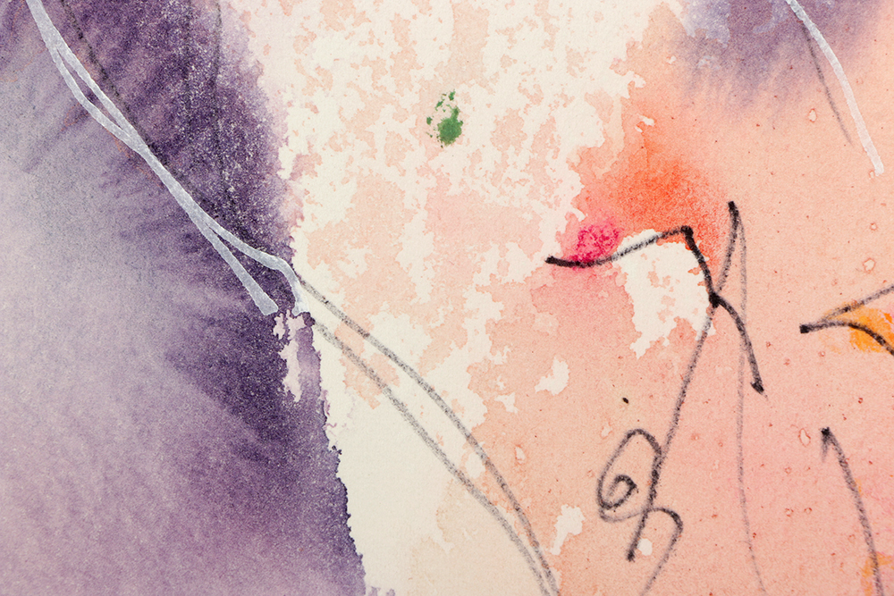 Ricardo Morin Watercolor and Ink Painting on Paper