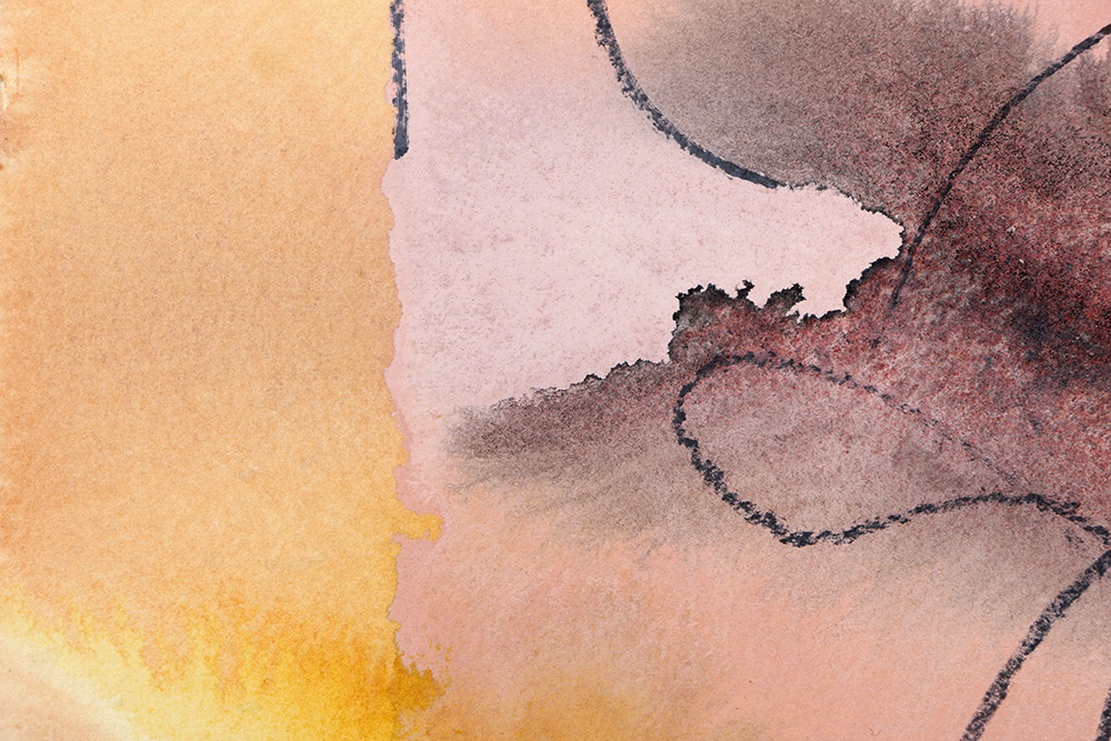 Ricardo Morin Watercolor and Ink Painting on Paper from "Vortex Series"