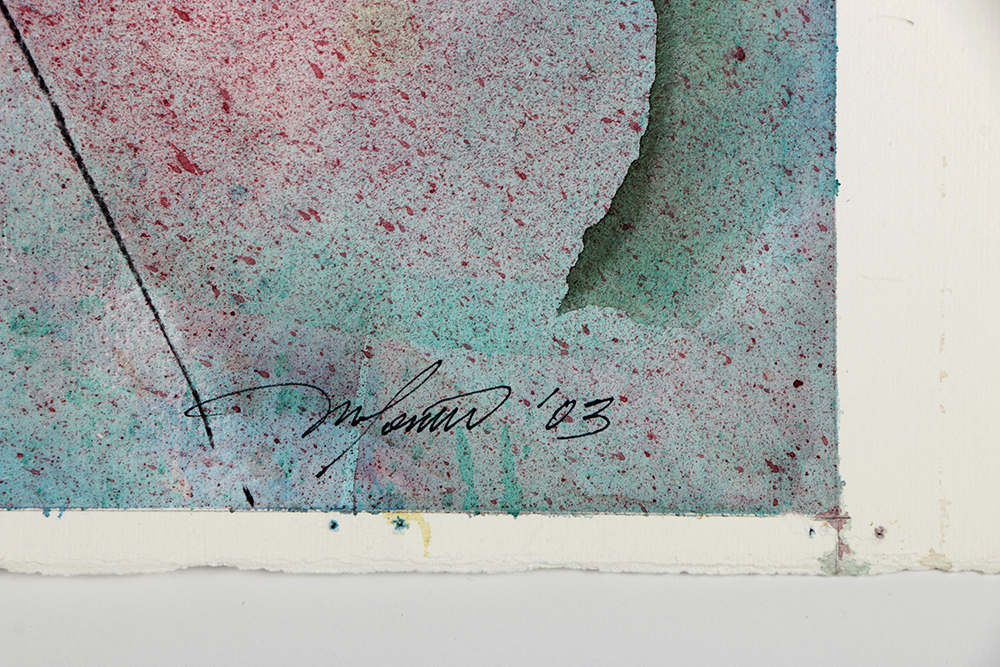 Ricardo Morin Abstract Ink and Watercolor Painting on Paper from "Sonata Series"