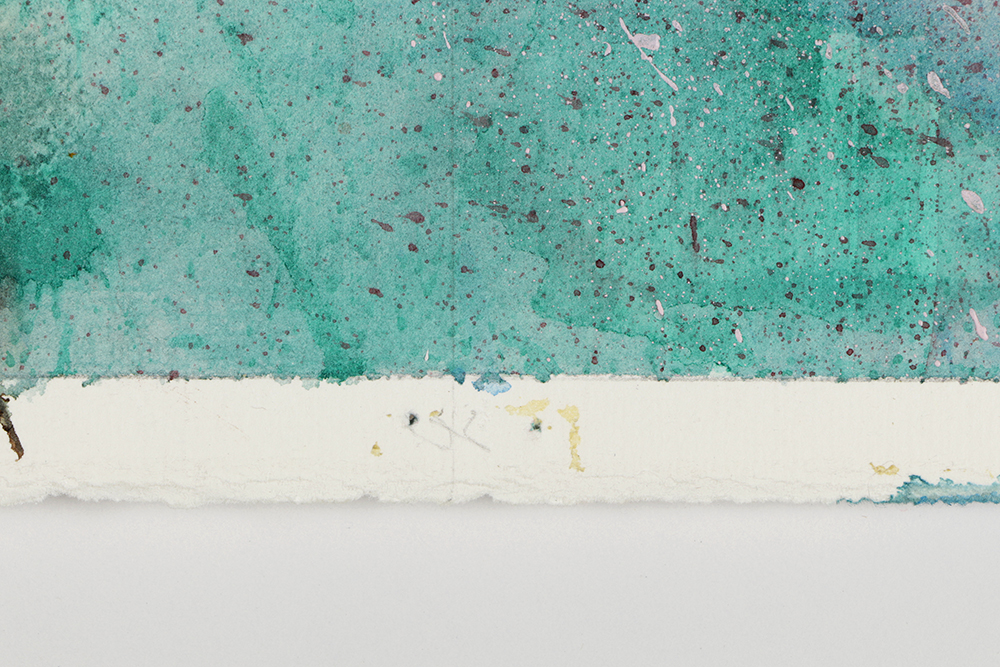 Ricardo Morin Abstract Ink and Watercolor Painting on Paper from "Sonata Series"