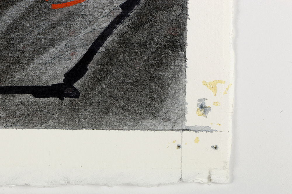 Ricardo Morin Abstract Ink and Watercolor Painting on Paper