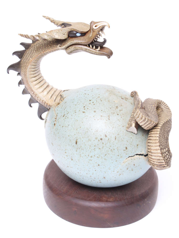 Dennis Thompson Dragon Egg  Stoneware Sculptures