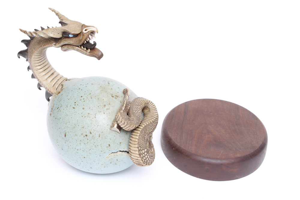 Dennis Thompson Dragon Egg  Stoneware Sculptures