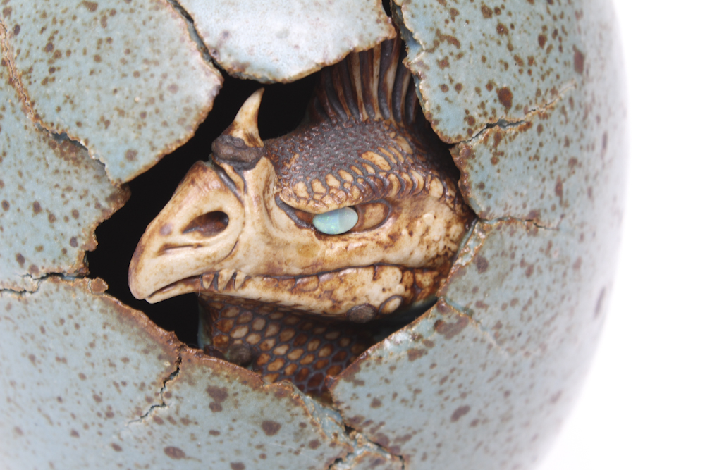 Dennis Thompson Dragon Egg  Stoneware Sculptures