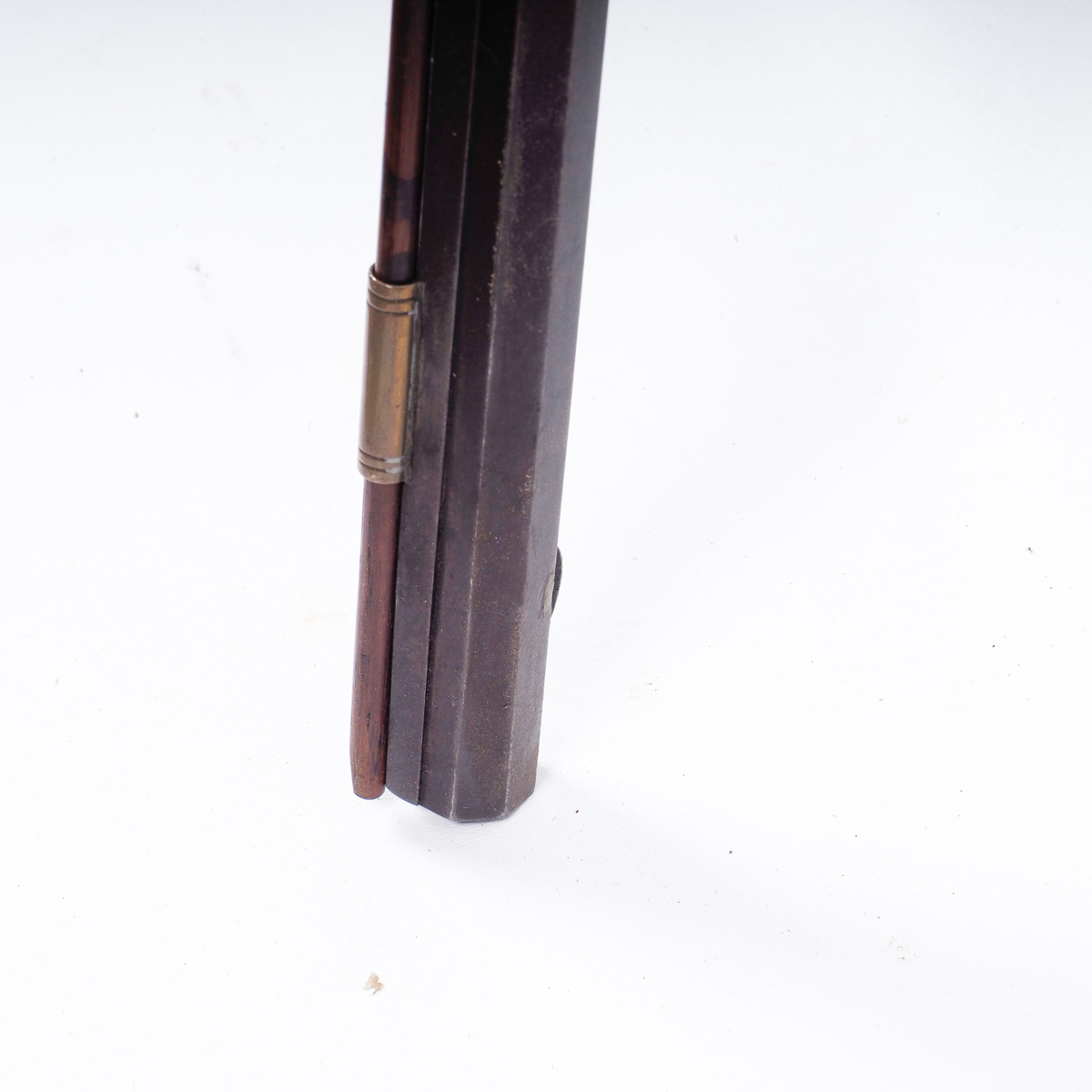 Antique Kentucky Long Percussion Rifle with George Goulcher Lock Plate