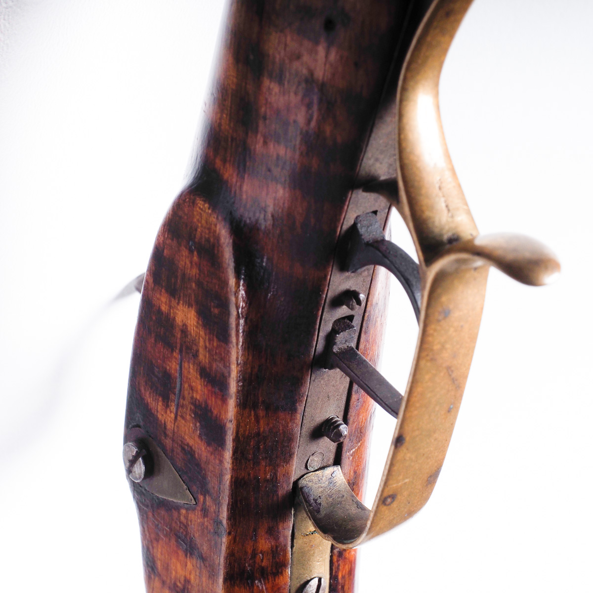 Antique Kentucky Long Percussion Rifle with George Goulcher Lock Plate