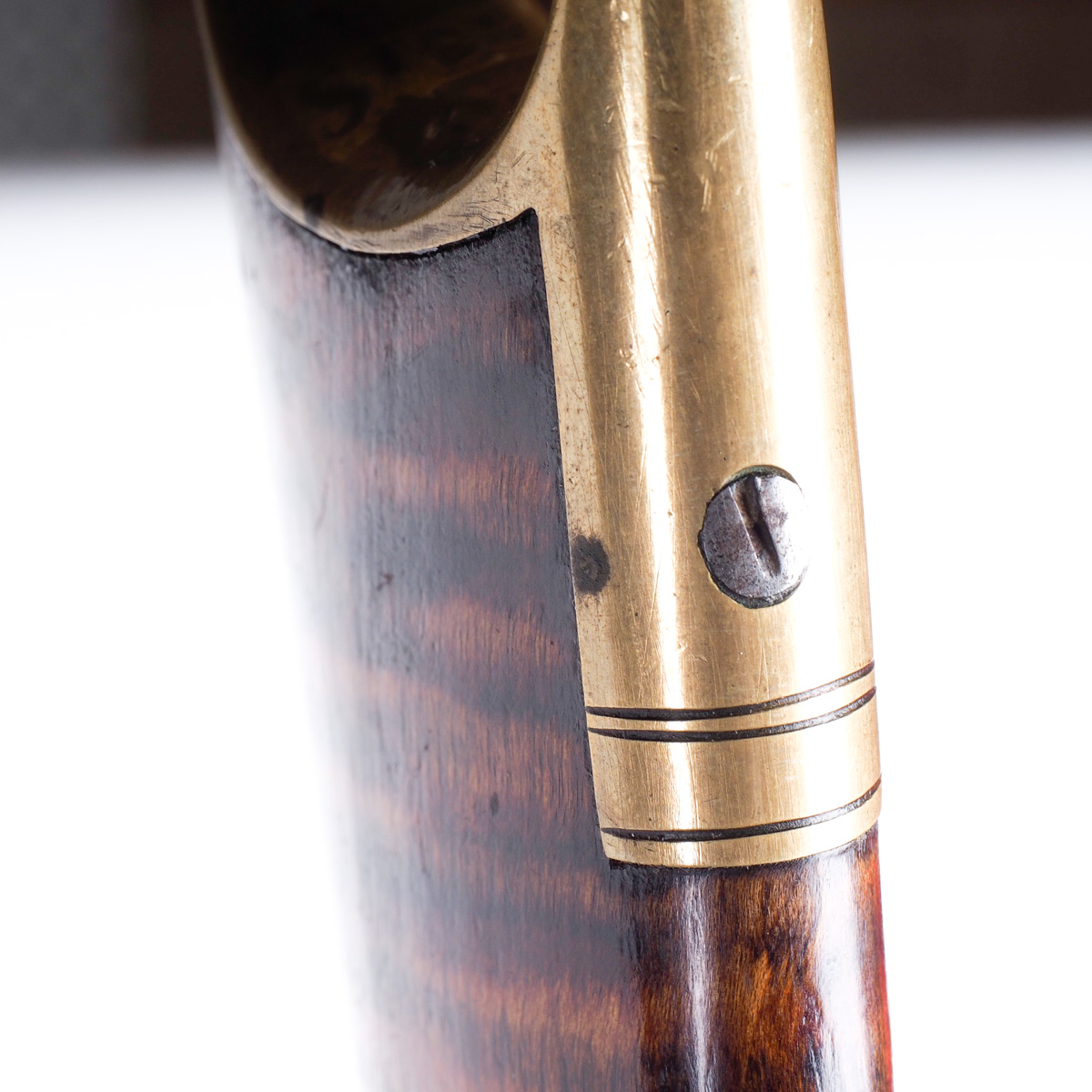 Antique Kentucky Long Percussion Rifle with George Goulcher Lock Plate