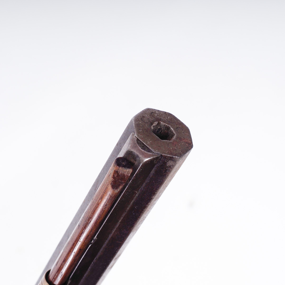 Antique Kentucky Long Percussion Rifle with George Goulcher Lock Plate