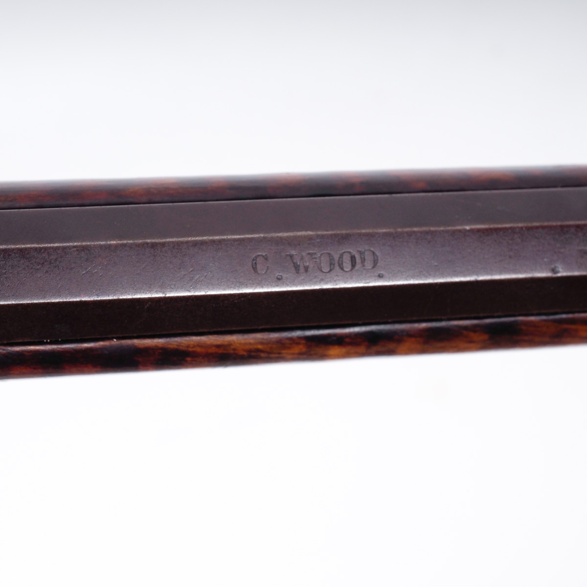 Antique Kentucky Long Percussion Rifle with George Goulcher Lock Plate