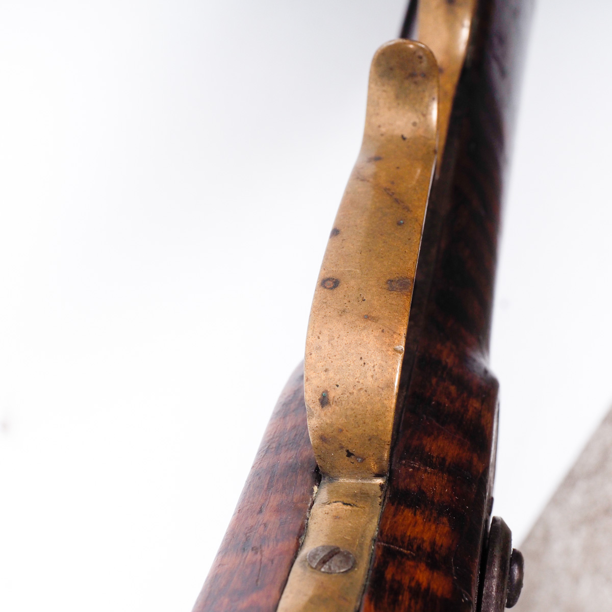 Antique Kentucky Long Percussion Rifle with George Goulcher Lock Plate