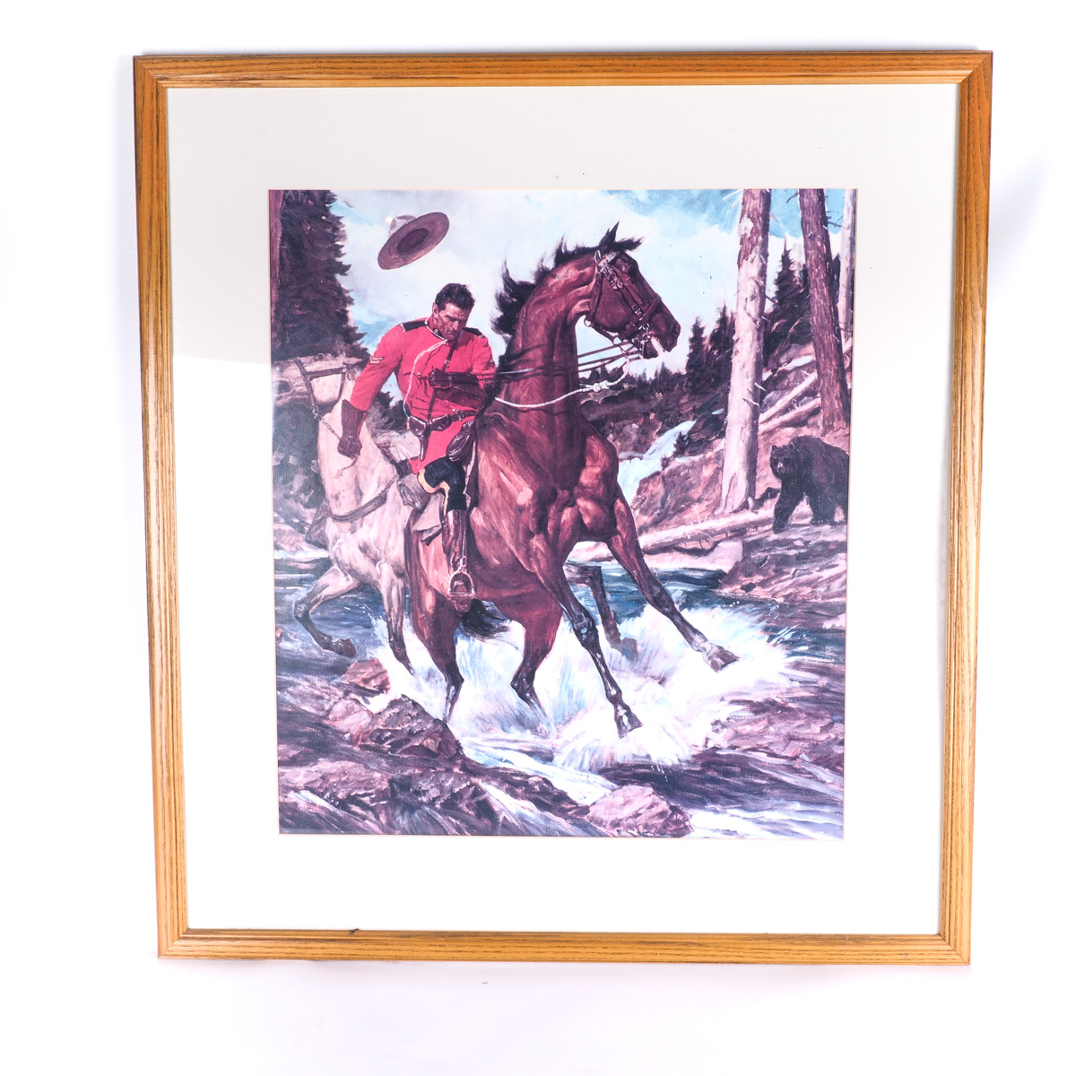 Royal Canadian Mounted Police Corporal Uniform  With Offset Lithograph After a Mountie on Horseback