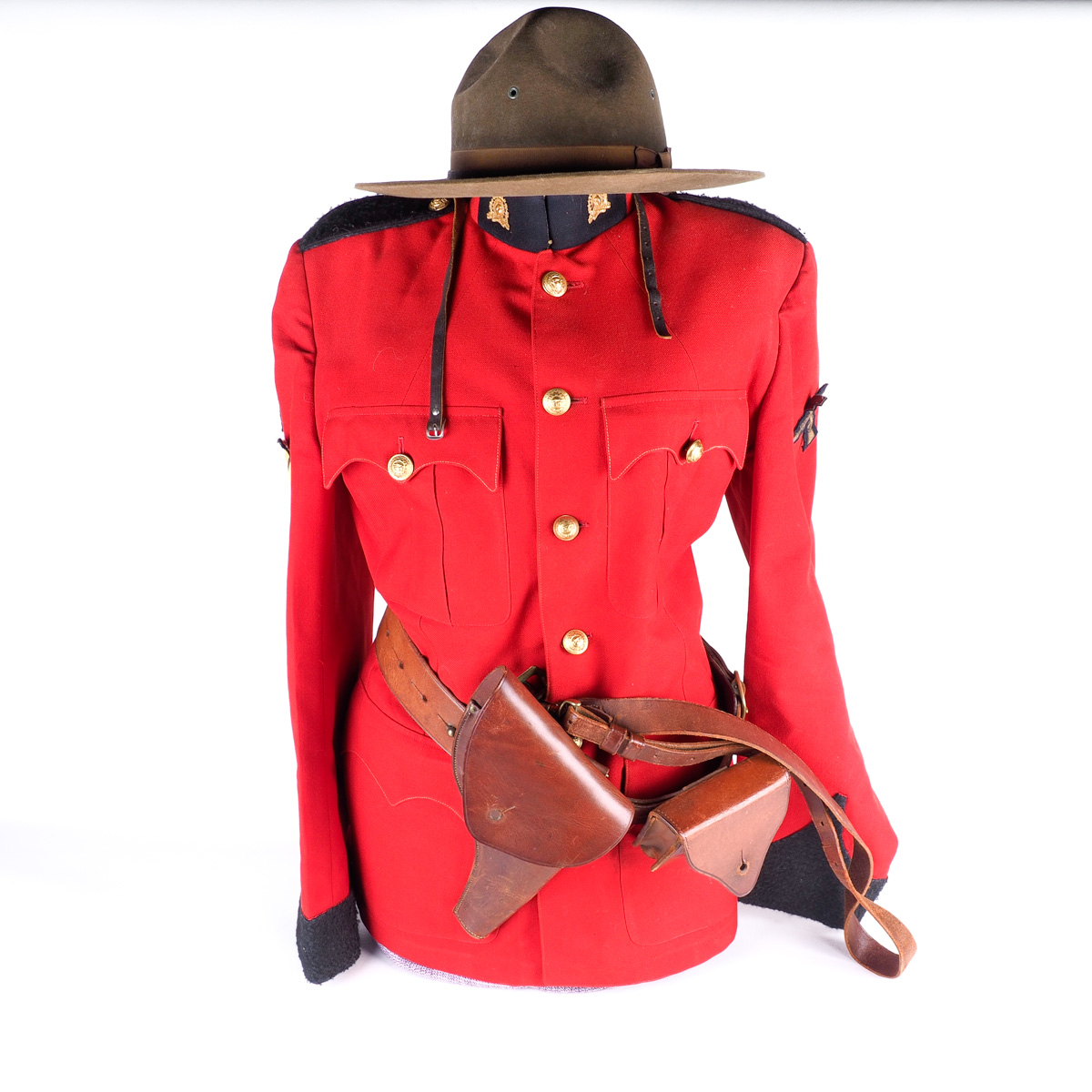 Royal Canadian Mounted Police Corporal Uniform  With Offset Lithograph After a Mountie on Horseback