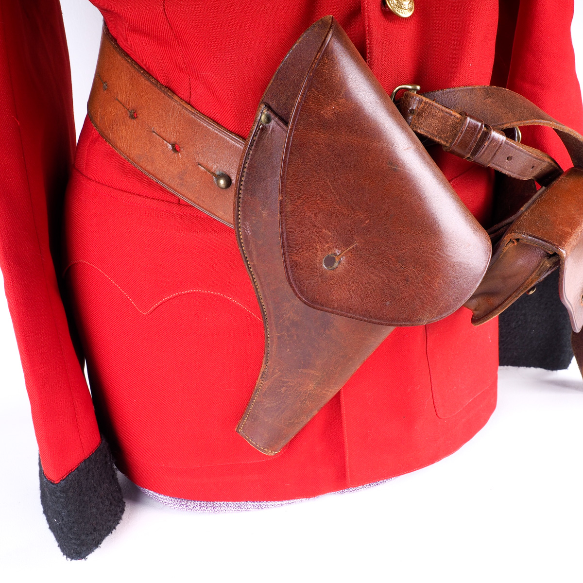 Royal Canadian Mounted Police Corporal Uniform  With Offset Lithograph After a Mountie on Horseback
