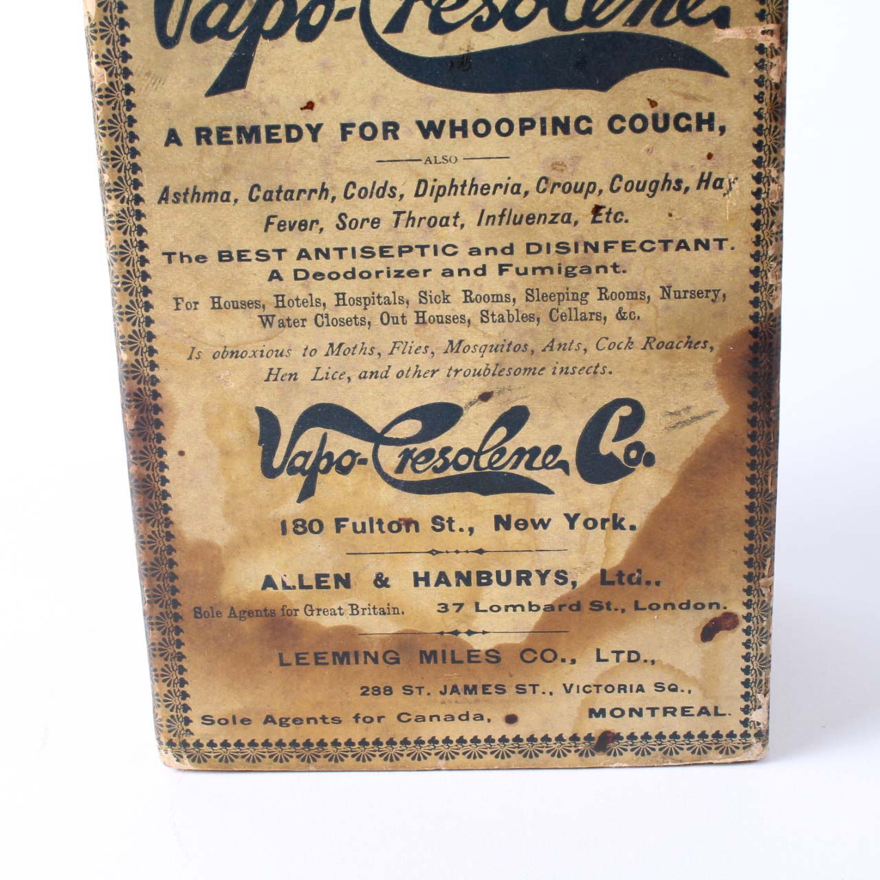 Antique Medicine Vaporizer Lamp by Vapo-Cresolene Co.