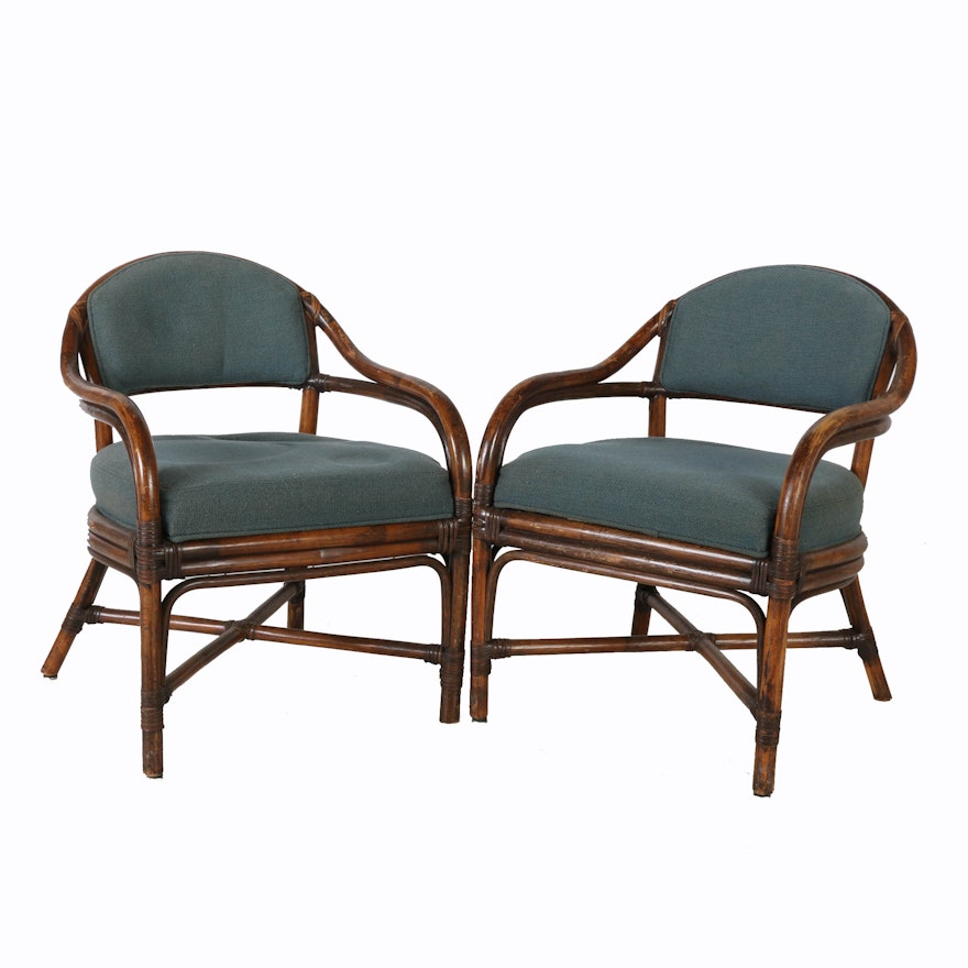 Late 20th Century Rattan Lounge Chairs