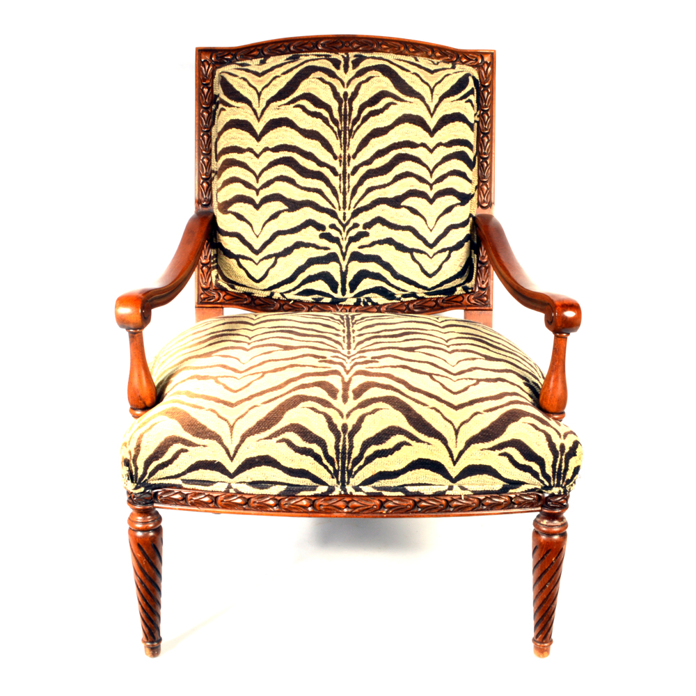 Contemporary Zebra-Print Armchair by Sam Moore for La-Z-Boy