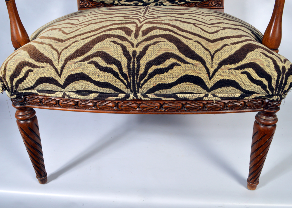 Contemporary Zebra-Print Armchair by Sam Moore for La-Z-Boy