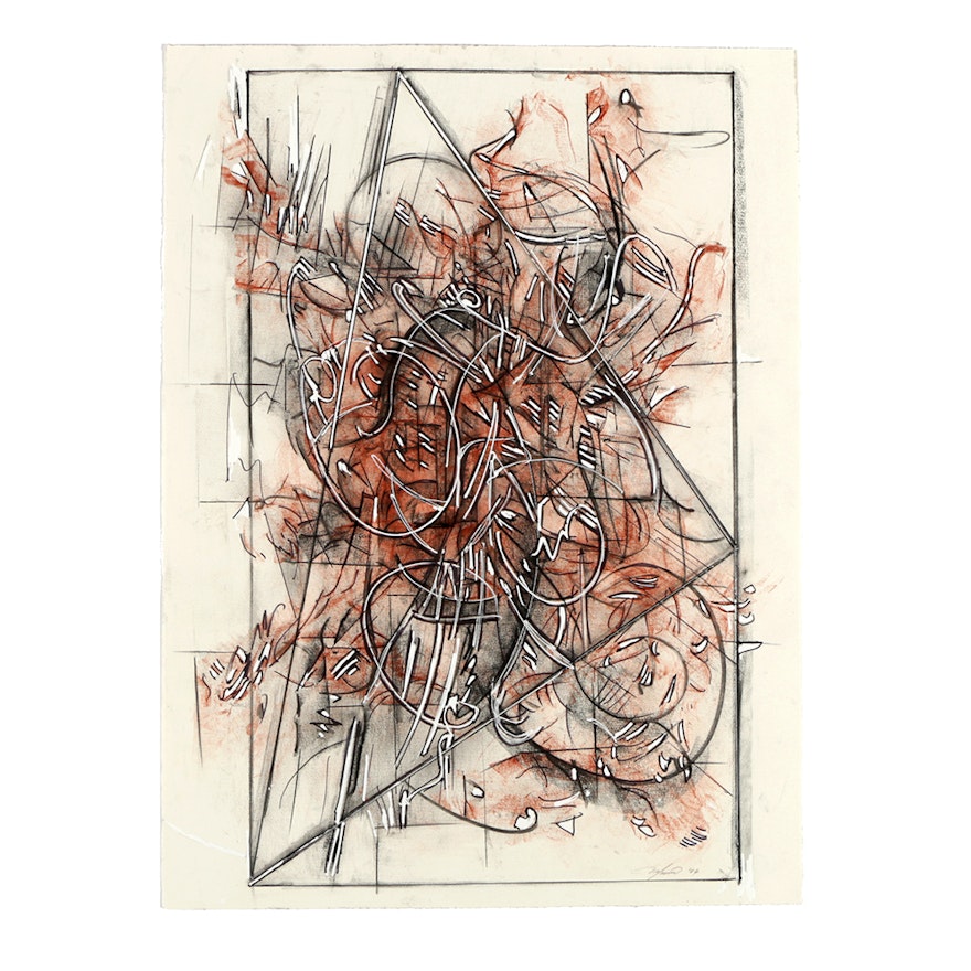 Ricardo Morin Mixed Media Drawing "Triangulation V"