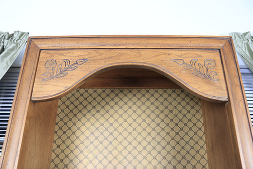 Hand-Carved Red Lion Bookcase