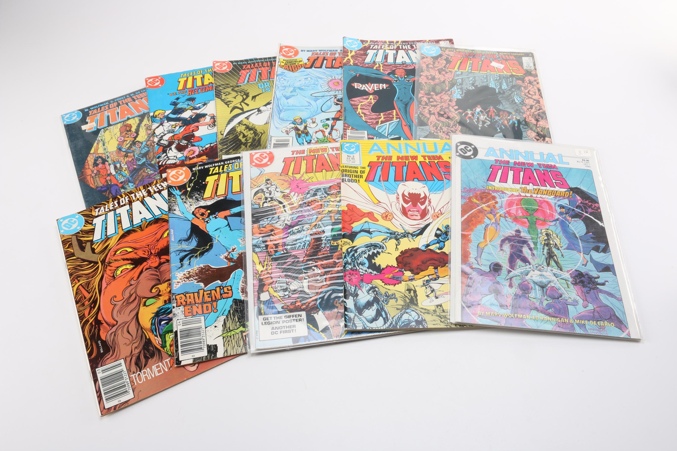 Bronze and Modern Age "Teen Titans" Comics Featuring First Appearance of Brother Blood and Blackfire