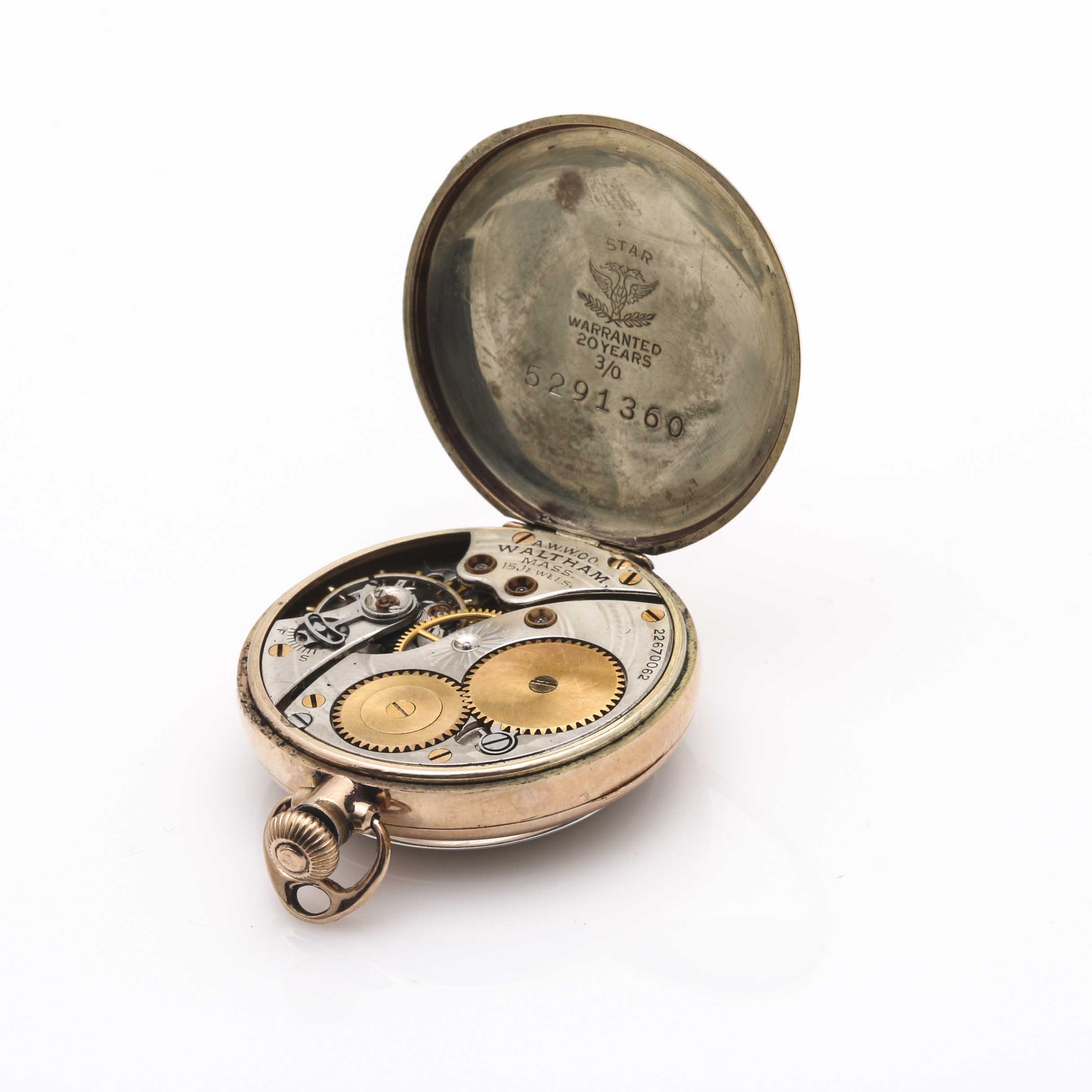 Gold Filled and Silver Tone Waltham Pocket Watches