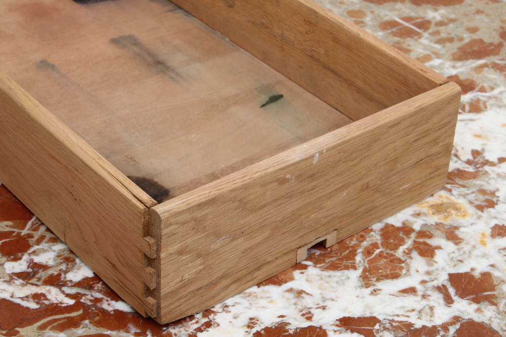 Vintage Double Pedestal Desk with Marble Top