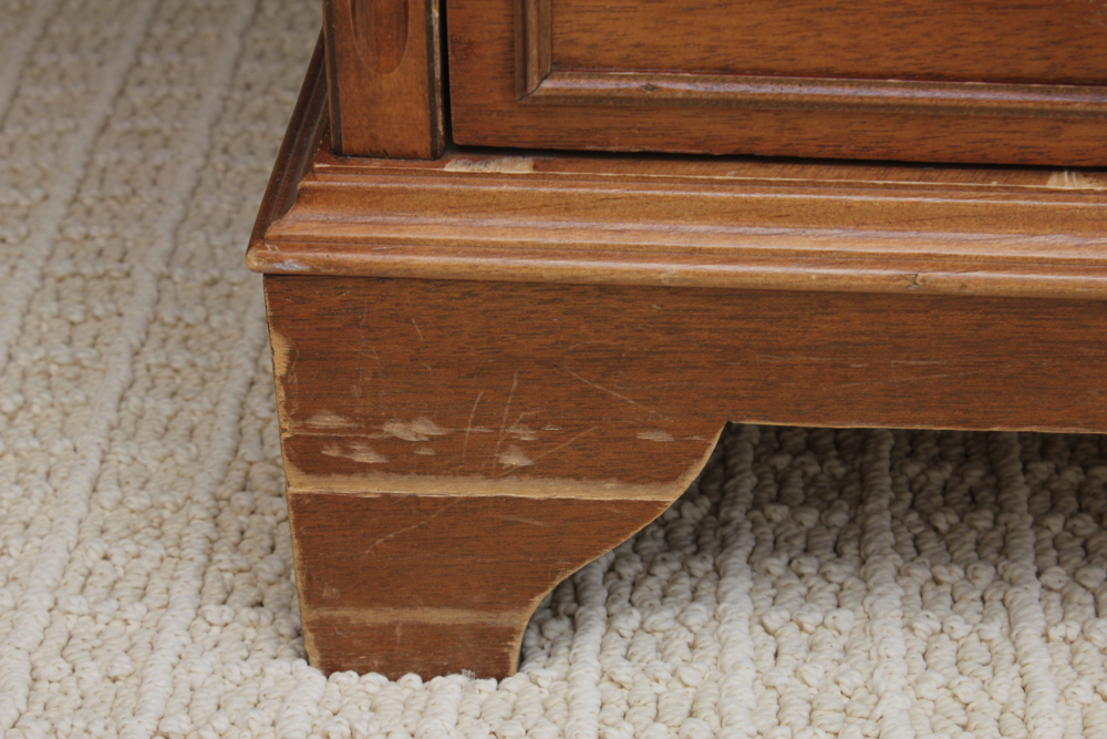 Vintage Double Pedestal Desk with Marble Top