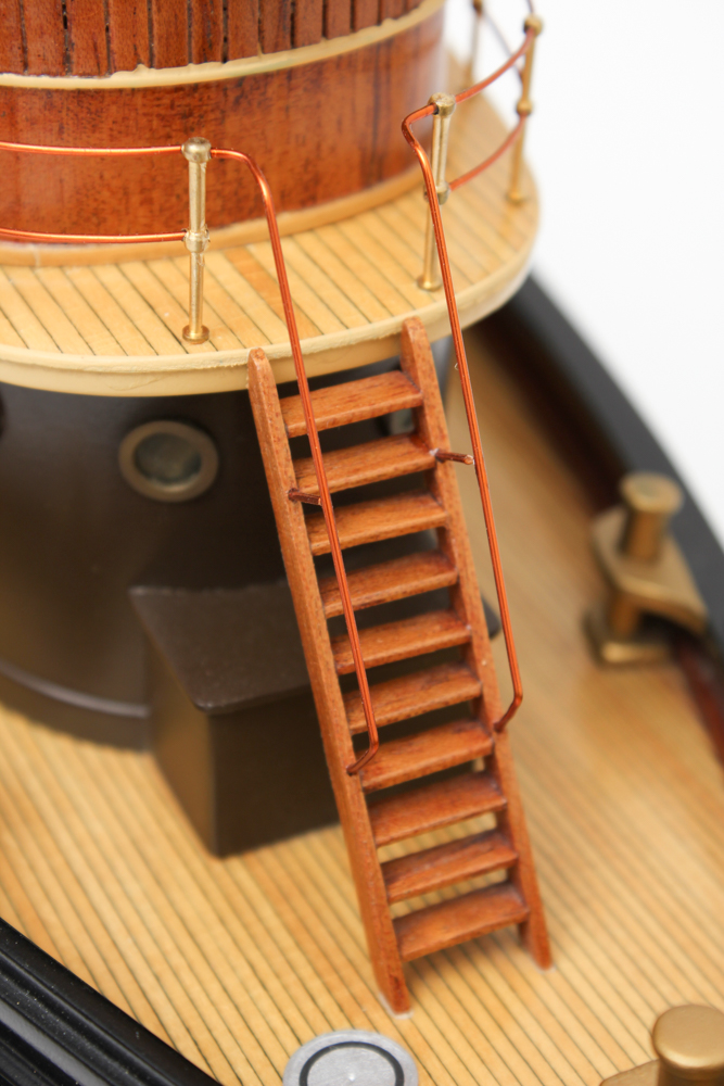 "Bath" Model Tugboat with Case and Book