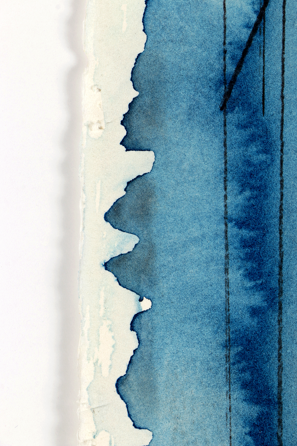 Ricardo Morin Watercolor and Wax Pencil on Paper "Triangulation 2"