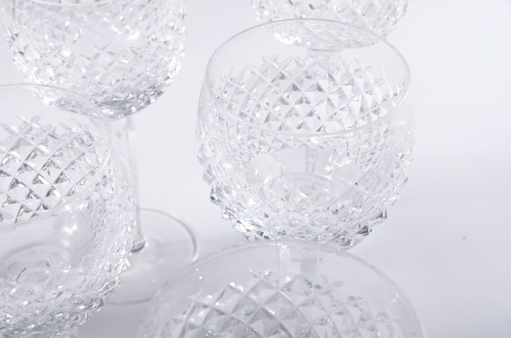 Set of Eight Waterford Crystal "Alana" Wine Hocks