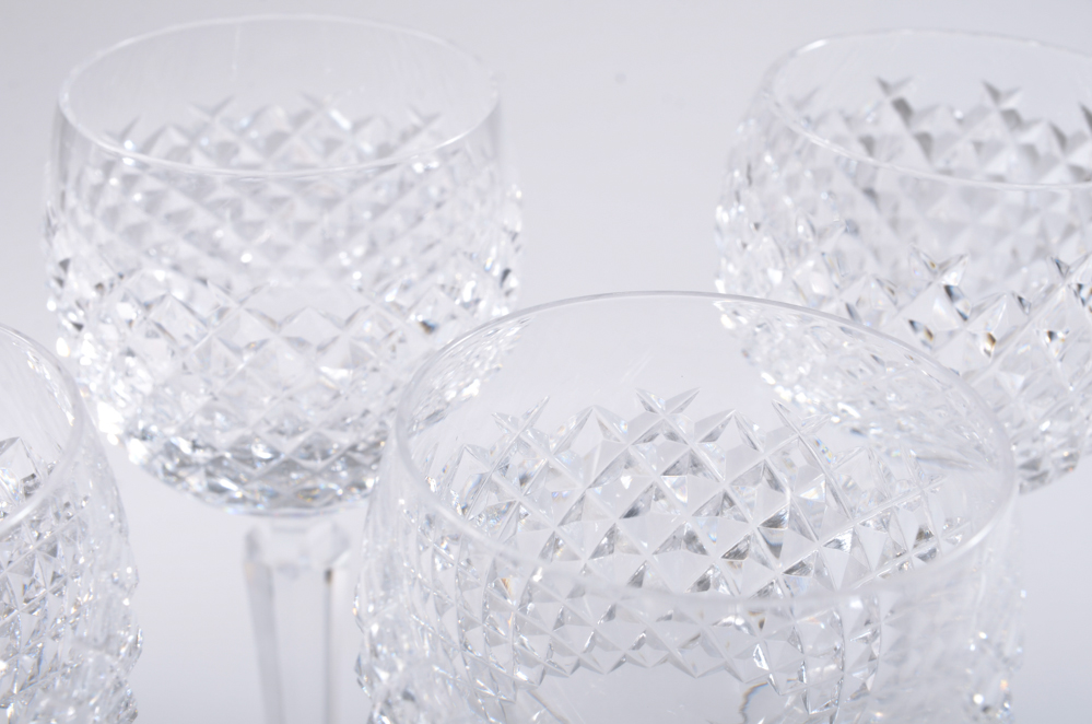 Set of Eight Waterford Crystal "Alana" Wine Hocks