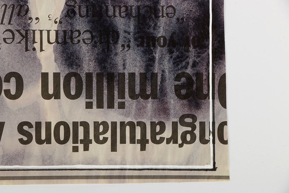 Ricardo Morin Mixed Media "Newsprint Series Nº 2"