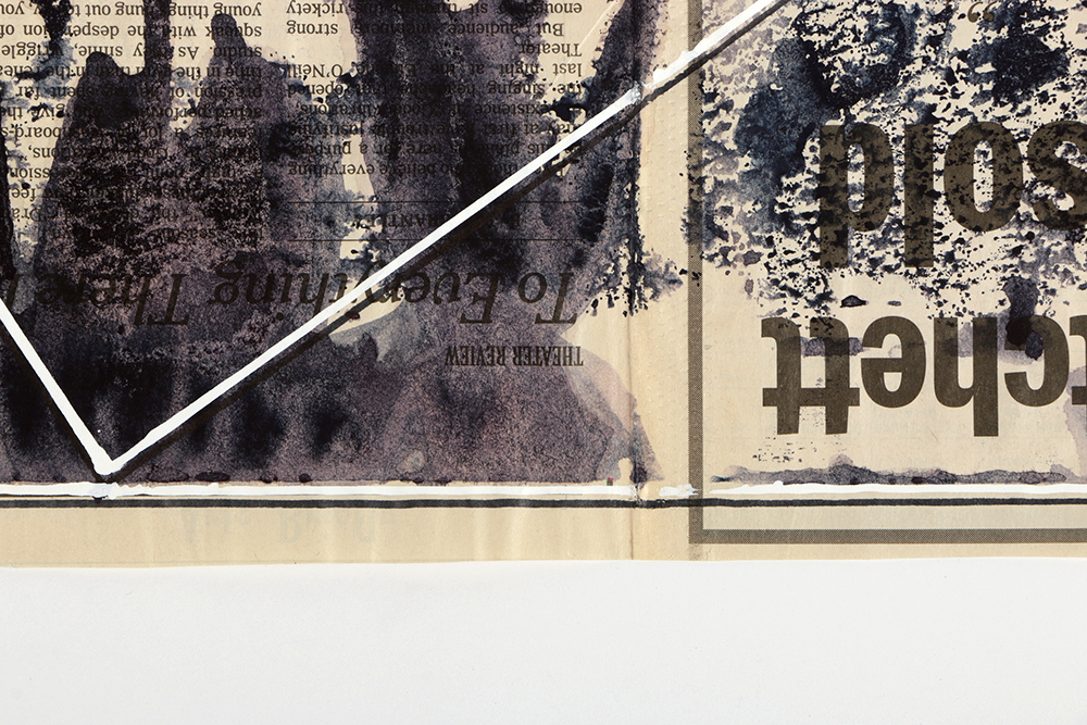 Ricardo Morin Mixed Media "Newsprint Series Nº 2"