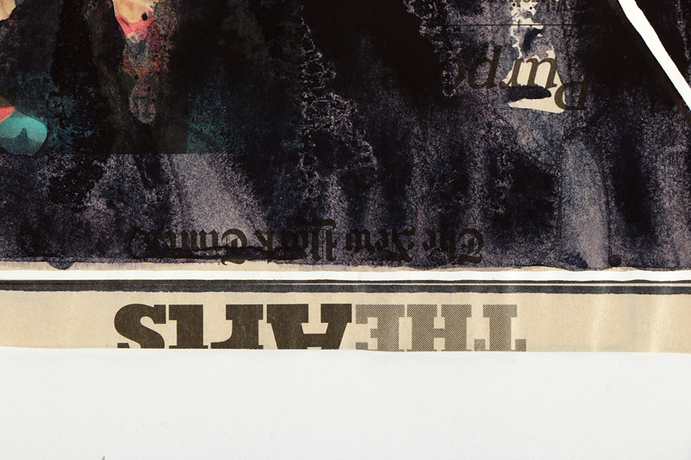 Ricardo Morin Mixed Media "Newsprint Series Nº 2"