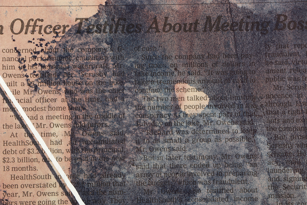 Ricardo Morin Mixed Media "Newsprint Series Nº 2"