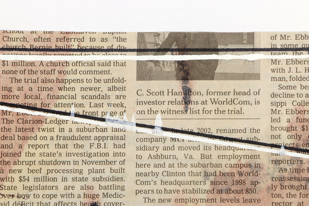 Ricardo Morin Mixed Media "Newsprint Series Nº 2"