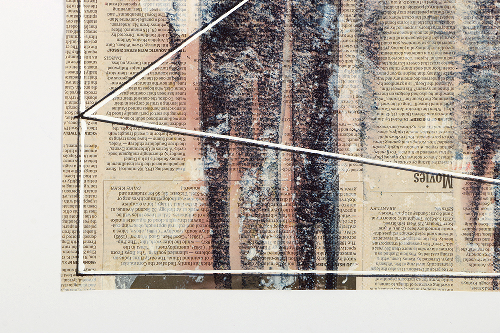 Ricardo Morin Mixed Media "Newsprint Series Nº 2"