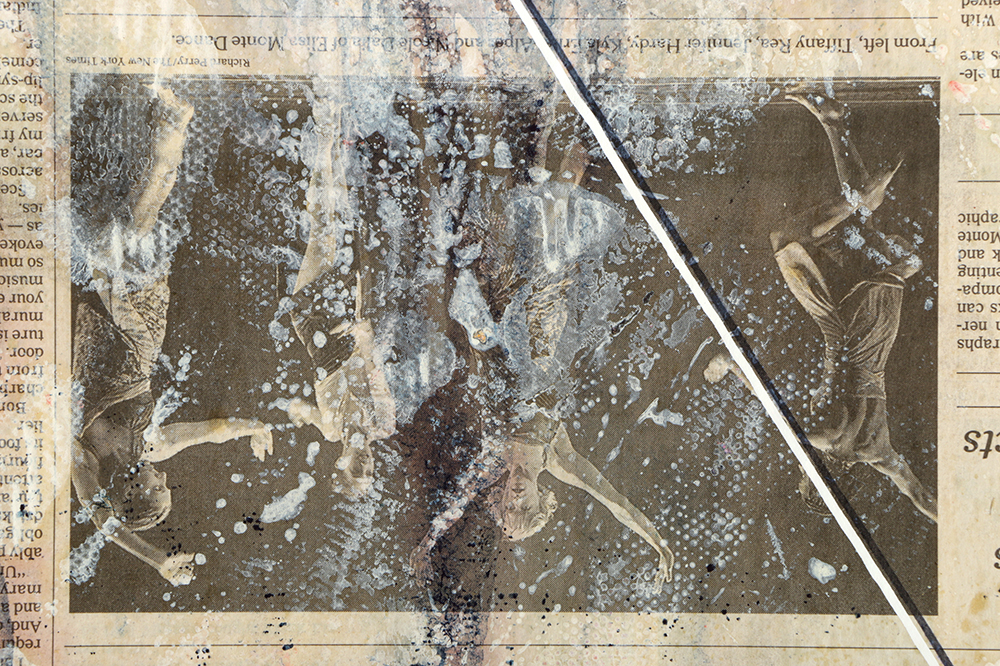 Ricardo Morin Mixed Media "Newsprint Series Nº 2"