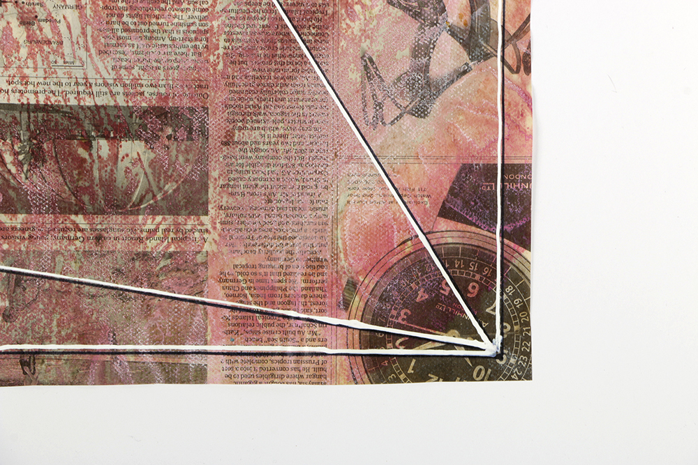 Ricardo Morin Mixed Media "Newsprint Series Nº 2"