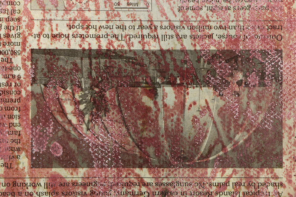 Ricardo Morin Mixed Media "Newsprint Series Nº 2"