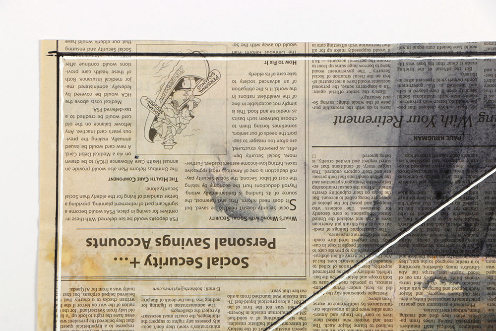 Ricardo Morin Mixed Media "Newsprint Series Nº 2"