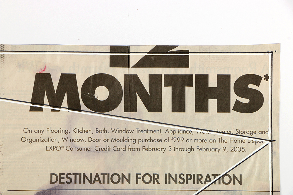 Ricardo Morin Mixed Media "Newsprint Series Nº 2"