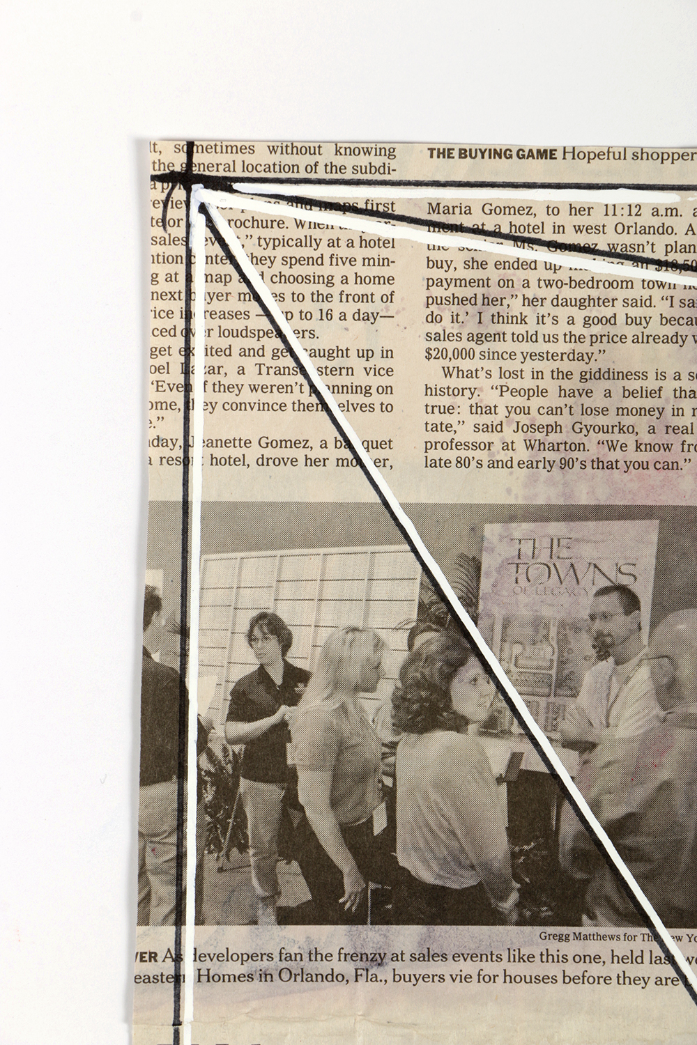 Ricardo Morin Mixed Media "Newsprint Series Nº 2"