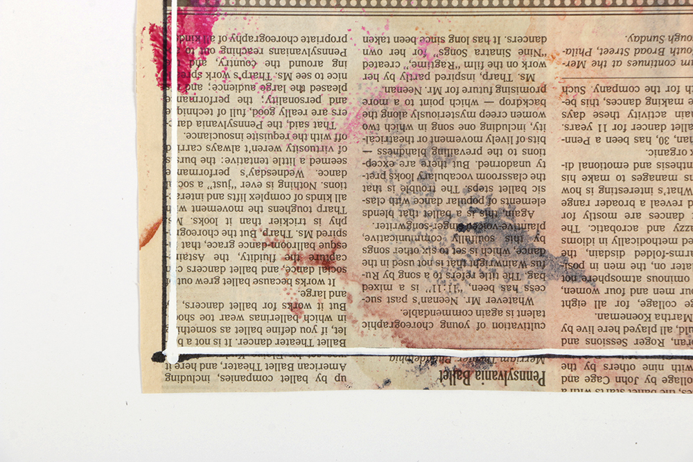 Ricardo Morin Mixed Media "Newsprint Series Nº 2"