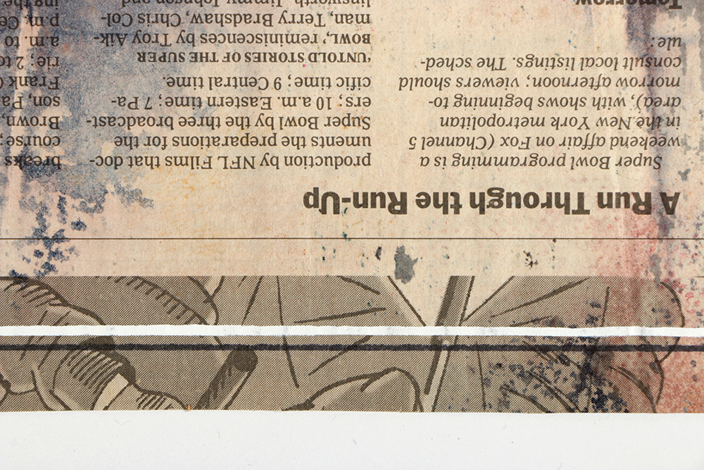 Ricardo Morin Mixed Media "Newsprint Series Nº 2"