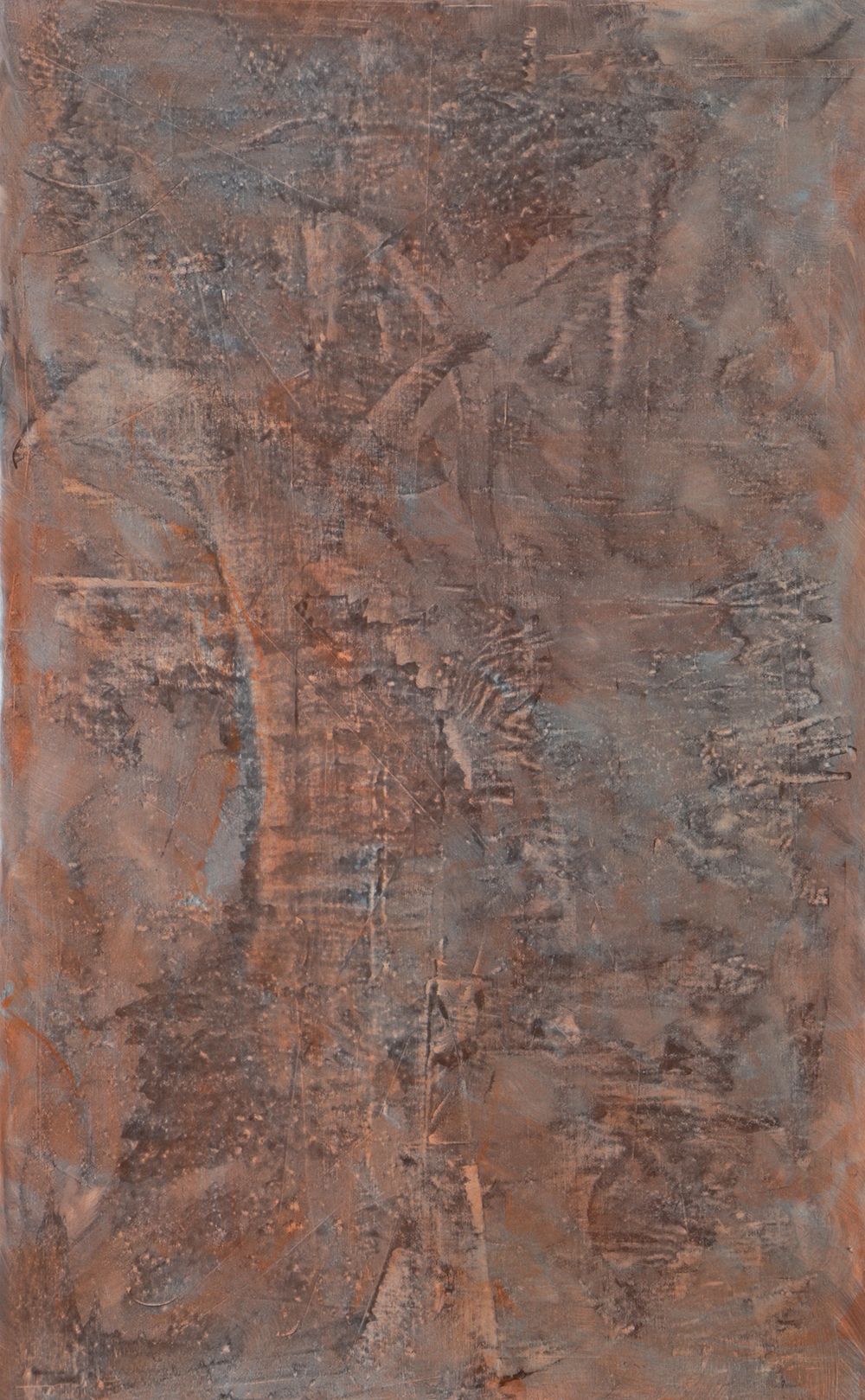 Ricardo Morin Oil Painting on Linen Scroll "Silence Four"